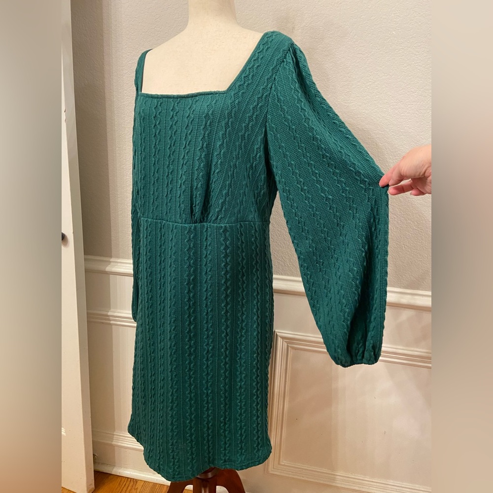 Hailey & Co. Boutique Green Cable Sweater Dress size 2X